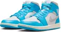 Кроссовки женские Nike AIR JORDAN 1 MID голубо-бело-светло-серые BQ6472-400