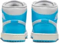 Кроссовки женские Nike AIR JORDAN 1 MID голубо-бело-светло-серые BQ6472-400