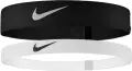 Повязки на голову Nike FLEX черная, белая (2 штуки) N.100.9191.036.OS