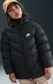 Куртка подростковая Nike SPORTSWEAR ALL DAY PLAY THERMA-FIT LOOSE-FIT MID-LENGTH черная HJ2722-010