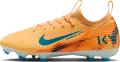 Бутсы детские Nike JR MERCURIAL ZOOM VAPOR 16 ACADEMY "KYLIAN MBAPPE" FG/MG оранжево-темно-бирюзовые FQ8394-801
