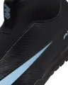 Сороконіжки (шиповки) дитячі Nike JR MERCURIAL ZOOM SUPERFLY 10 ACADEMY TF чорно-блакитні FQ8310-001