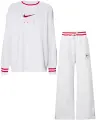 Спортивный костюм женский Nike SPORTSWEAR PHOENIX FLEECE светло-серо-красный HJ0949-051__HJ0909-051