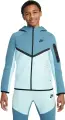 Толстовка підліткова Nike SPORTSWEAR TECH FLEECE темно-бірюзово-блакитна HV5867-476