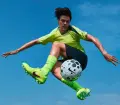 Бутси Nike TIEMPO LEGEND 10 ELITE FG лаймово-оранжево-чорні DV4328-701