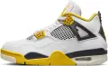 Кроссовки женские Nike AIR JORDAN 4 RETRO бело-желто-черные AQ9129-101