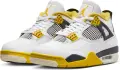 Кроссовки женские Nike AIR JORDAN 4 RETRO бело-желто-черные AQ9129-101