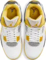Кроссовки женские Nike AIR JORDAN 4 RETRO бело-желто-черные AQ9129-101