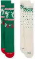 Шкарпетки Nike EVERYDAY PLUS CUSHIONED WINTER WONDERLAND CREW зелено-червоно-білі (2 пари) HV6939-901