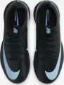 Футзалки (бампы) детские Nike JR MERCURIAL ZOOM VAPOR 16 ACADEMY IC черно-голубые FQ8411-001