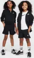 Шорти підліткові Nike AIR FLEECE чорно-білі HF8808-010