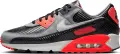 Кроссовки Nike AIR MAX 90 PREMIUM черно-серо-оранжевые HM9432-001