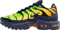 Кроссовки детские Nike AIR MAX PLUS (PS) салатово-оранжево-темно-синие FZ0023-700
