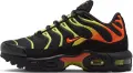 Кроссовки детские Nike AIR MAX PLUS (PS) черно-салатово-оранжевые FZ0023-040