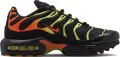 Кроссовки детские Nike AIR MAX PLUS (PS) черно-салатово-оранжевые FZ0023-040