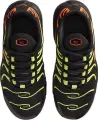 Кроссовки детские Nike AIR MAX PLUS (PS) черно-салатово-оранжевые FZ0023-040