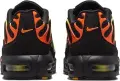 Кроссовки детские Nike AIR MAX PLUS (PS) черно-салатово-оранжевые FZ0023-040