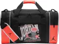 Сумка спортивная Nike JORDAN 84 VINTAGE DUFFEL 51L черно-оранжевая MA9118-G0H
