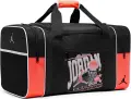 Сумка спортивная Nike JORDAN 84 VINTAGE DUFFEL 51L черно-оранжевая MA9118-G0H
