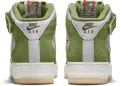 Кросівки Nike AIR FORCE 1 MID QS JEWEL біло-зелено-помаранчеві DQ3505-100