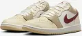 Кросівки жіночі Nike AIR JORDAN 1 LOW бежево-біло-бордові HV6530-100