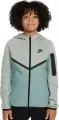 Толстовка підліткова Nike SPORTSWEAR TECH FLEECE сіро-м'ятна HV5867-034