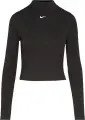 Світшот жіночий Nike SPORTSWEAR ESSENTIAL RIBBED MOCK-NECK чорний DV7880-010