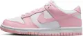 Кроссовки подростковые Nike DUNK LOW (GS) розово-белые FB9109-125