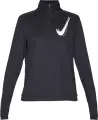 Реглан для бігу жіночий Nike SWOOSH DRI-FIT 1/2-ZIP MID LAYER чорний HJ2225-010
