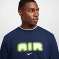 Світшот Nike AIR темно-синьо-лаймовий HM0177-410