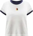 Футболка для тенісу жіноча Nike COURT HERITAGE RACQUET CLUB кремово-темно-синя IH5059-133
