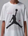 Футболка подростковая Nike JORDAN JUMPMAN GRID BLUR белая 95F634-001