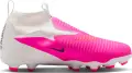Бутсы детские Nike JR PHANTOM 6 HIGH ACADEMY FG/MG бело-розовые IH1789-901