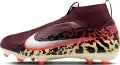 Бутсы детские Nike JR UNITED MERCURIAL ZOOM SUPERFLY 10 ACADEMY FG/MG NU3 бордово-красно-бежевые IO8468-661