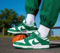 Кроссовки Nike DUNK LOW RETRO зелено-белые HF5441-101
