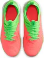 Сороконіжки (шиповки) дитячі Nike JR PHANTOM 6 LOW ACADEMY "ERLING HAALAND" TF EH салатово-червоні HQ2040-603