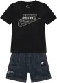 Комплект літній дитячий Nike DRI-FIT AIR чорно-сірий 86P001-693