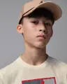 Футболка подростковая Nike JORDAN FLIGHT ESSENTIALS BOXED LOGO 3.0 бежево-красно-серая 95F057-W5T