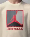 Футболка подростковая Nike JORDAN FLIGHT ESSENTIALS BOXED LOGO 3.0 бежево-красно-серая 95F057-W5T