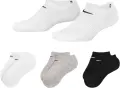 Носки Nike PERFORMANCE CUSHION NO-SHOW белые, серые, черные (3 пары) SX4721-967