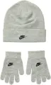 Зимовий набір аксесуарів підлітковий Nike FUTURA BEANIE GLOVE SET сірий 9A2961-042