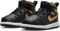 Кросівки дитячі Nike JORDAN 1 MID (TD) чорно-золоті DQ8425-071