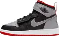 Кросівки підліткові Nike AIR JORDAN 1 HI FLYEASE (GS) сіро-чорно-червоні DC7986-010
