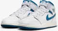 Кроссовки подростковые Nike JORDAN 1 MID SE (GS) бело-синие FN7432-141