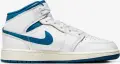 Кроссовки подростковые Nike JORDAN 1 MID SE (GS) бело-синие FN7432-141