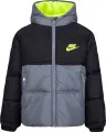 Куртка дитяча Nike COLORBLOCK чорно-сіро-лаймова 86K910-023