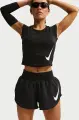 Шорти для бігу жіночі NIKE TEMPO FLOW SWOOSH DRI-FIT MID-RISE BRIEF-LINED чорні IF1473-010