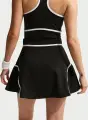 Спідниця для тенісу жіноча Nike COURT ADVANTAGE DRI-FIT HIGH-WAISTED чорно-біла II3624-010