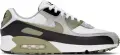 Кроссовки Nike AIR MAX 90 бело-светло-серо-оливково-черные DM0029-121