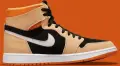 Кроссовки Nike AIR JORDAN 1 ZOOM CMFT светло-коричнево-черно-оранжевые CT0978-200